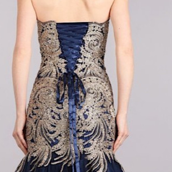 ROYAL Blue Strapless Mermaid Dress 1697 - Picture 5 of 6